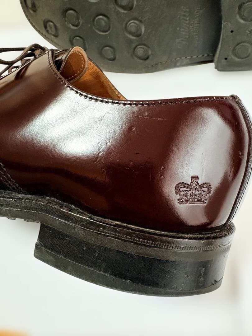 サンダース ミリタリーダービー レザー キャップトゥシューズ 英国 製 短靴