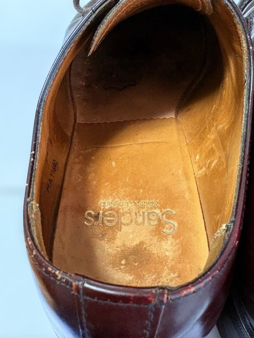 サンダース ミリタリーダービー レザー キャップトゥシューズ 英国 製 短靴