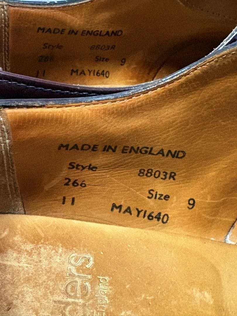 サンダース ミリタリーダービー レザー キャップトゥシューズ 英国 製 短靴