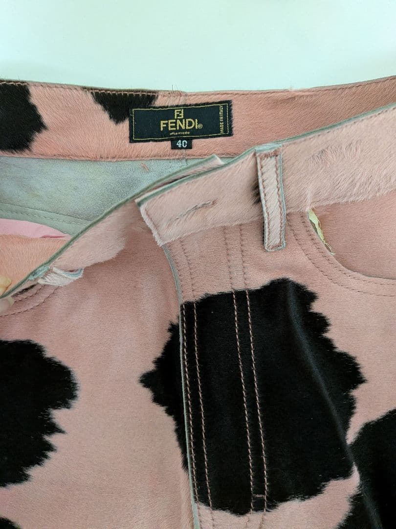 【未使用品】FENDI ハラコ　カウプリント 　スカート　40