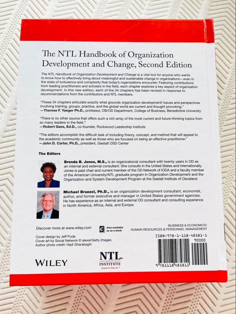 【ほぼ未使用・美品】NTL組織開発と変革ハンドブック英語版 専門書Wiley出版