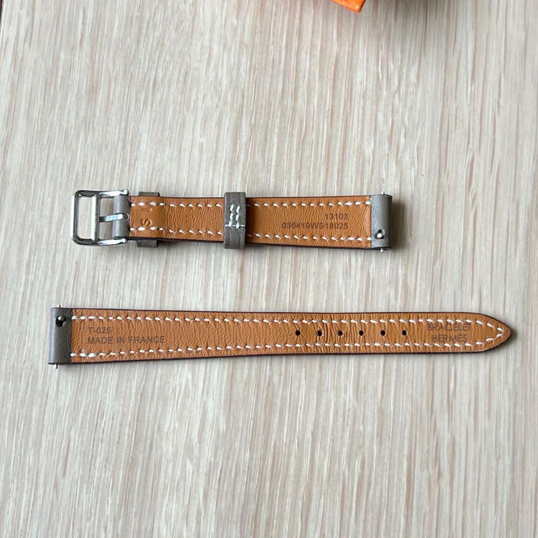 HERMESエルメス Hウォッチミニ用 替えストラップ エトゥープ 新品同様
