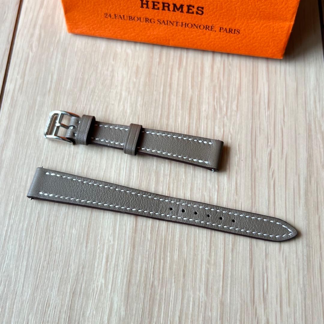 HERMESエルメス Hウォッチミニ用 替えストラップ エトゥープ 新品同様