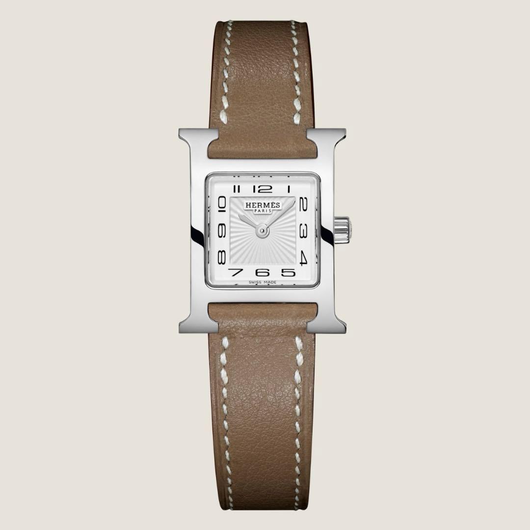 HERMESエルメス Hウォッチミニ用 替えストラップ エトゥープ 新品同様