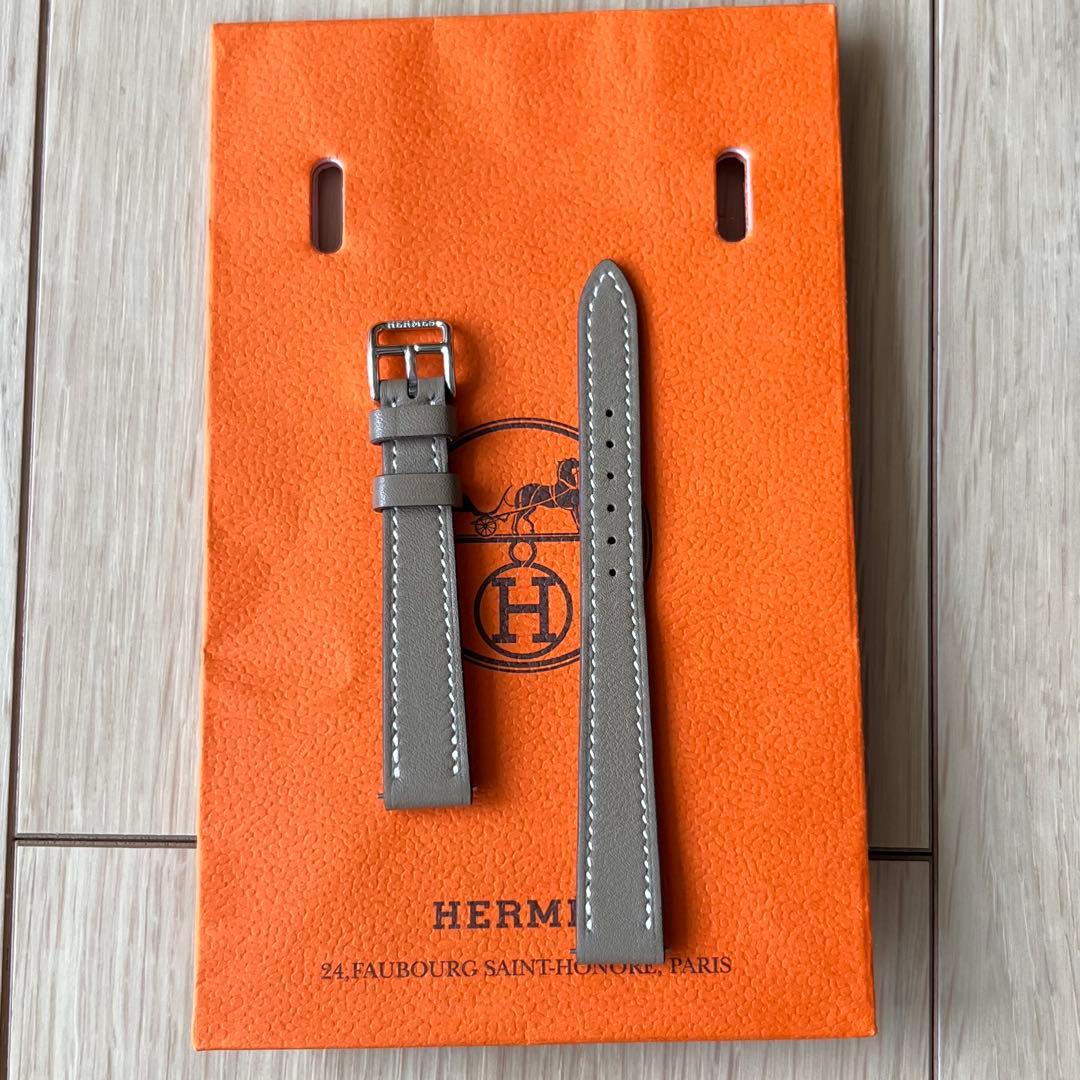 HERMESエルメス Hウォッチミニ用 替えストラップ エトゥープ 新品同様