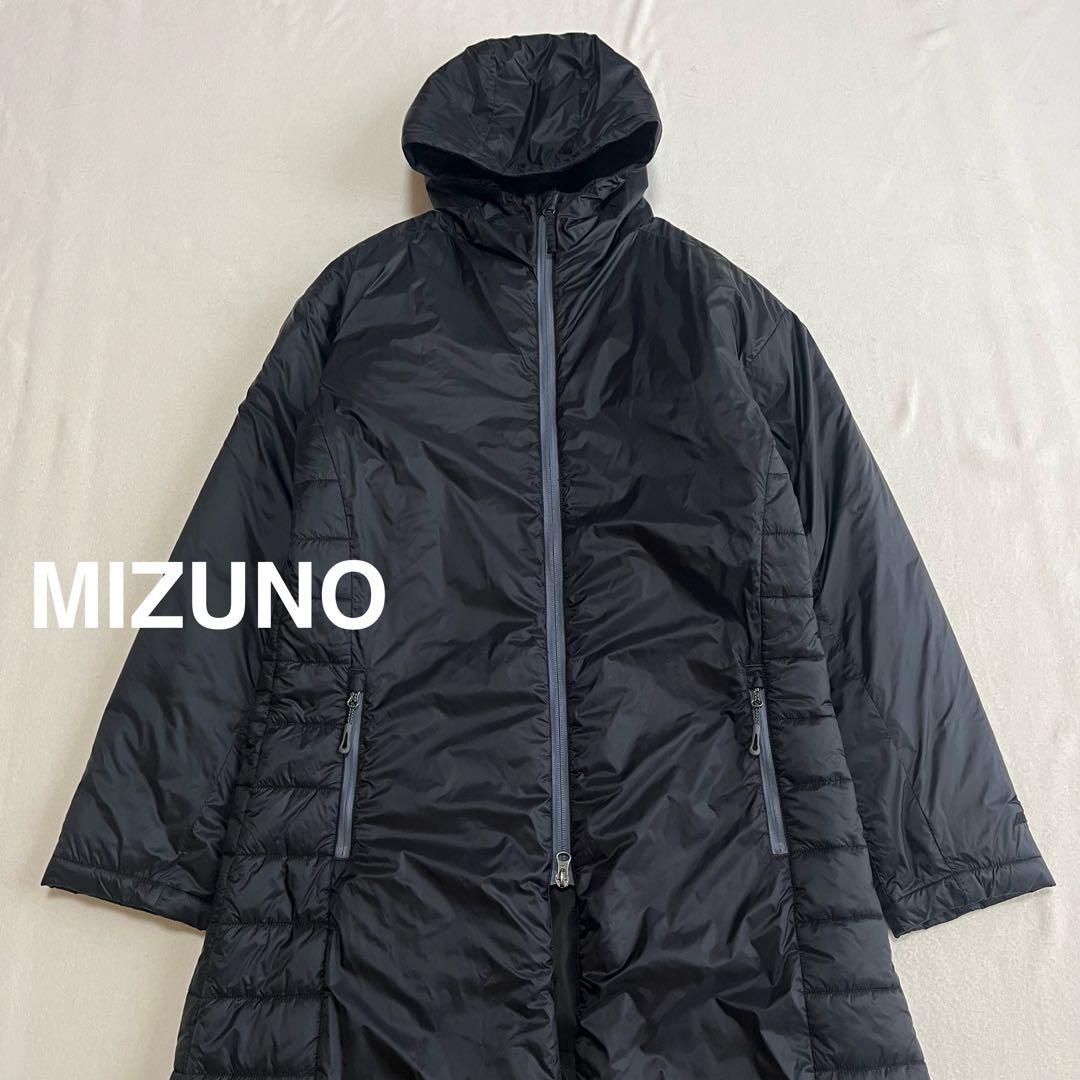 『極美品』ミズノ 吸湿発熱 ブレスサーモ Aライン　中綿ロングコート　L