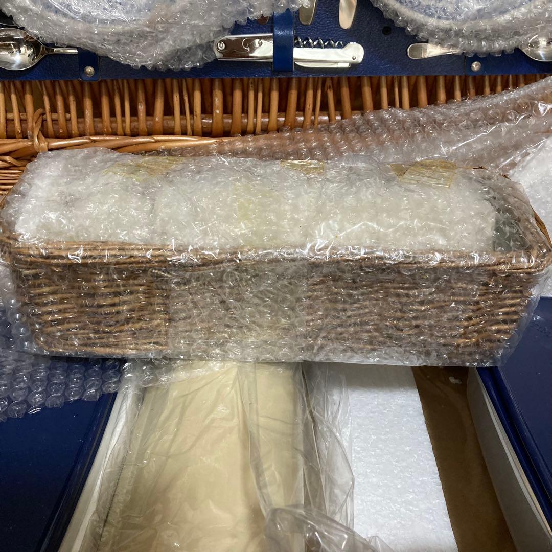 未開封 英国製 ピクニックバスケット OPTIMA ヴィンテージ 4人用