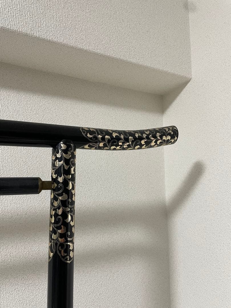 【衣桁】黒の木製