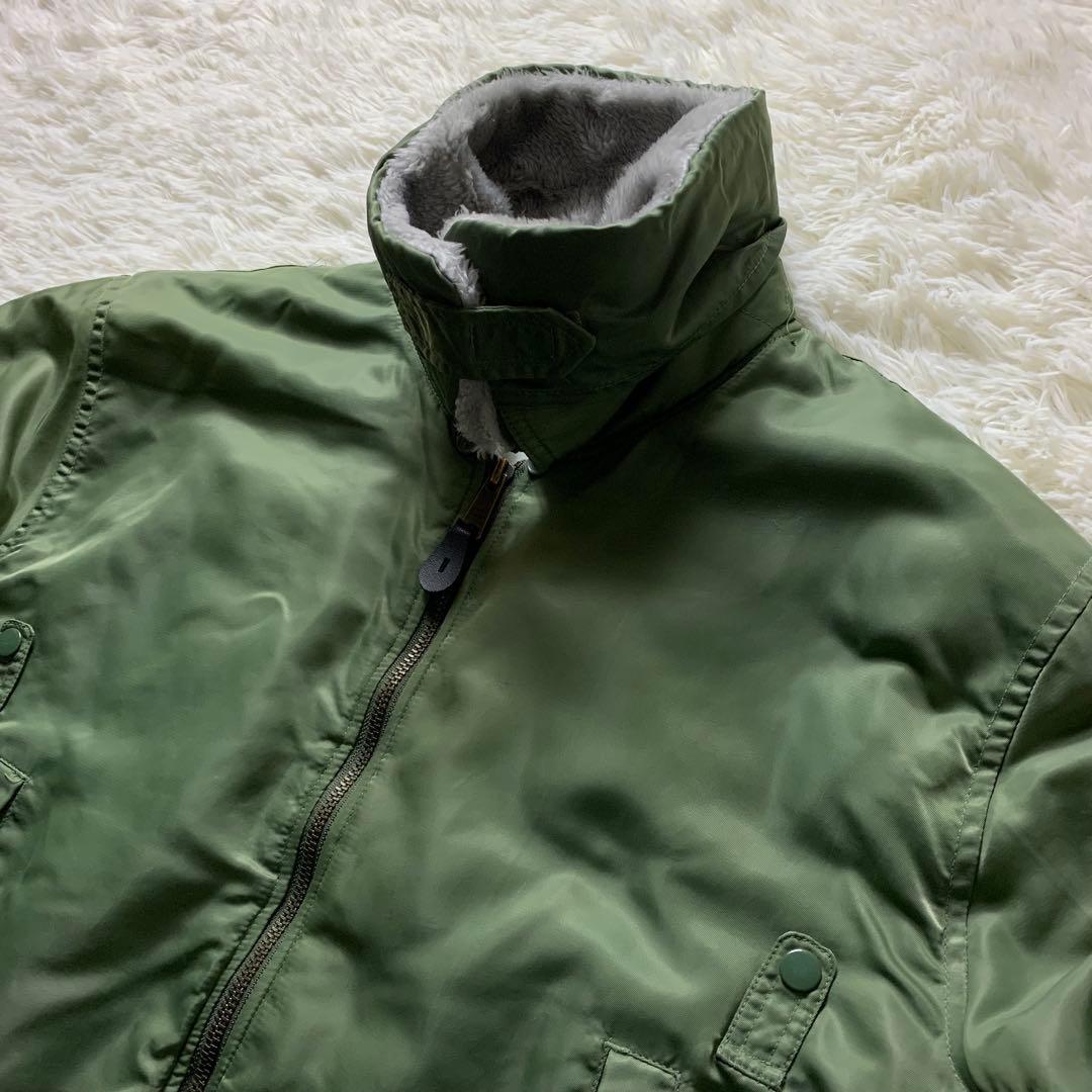 【雰囲気抜群】K CREW フライトジャケット B-15 カーキ LL