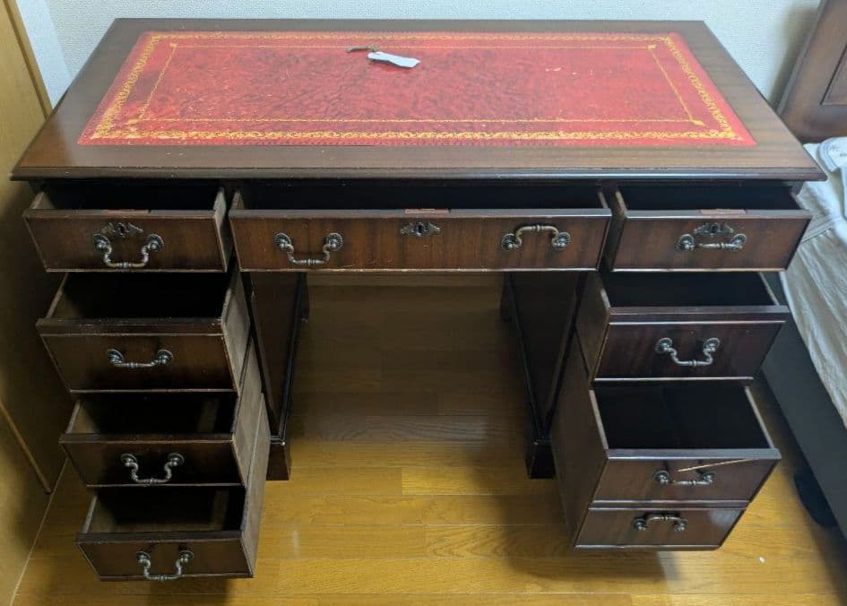 英国アンティーク　デスク　書斎机