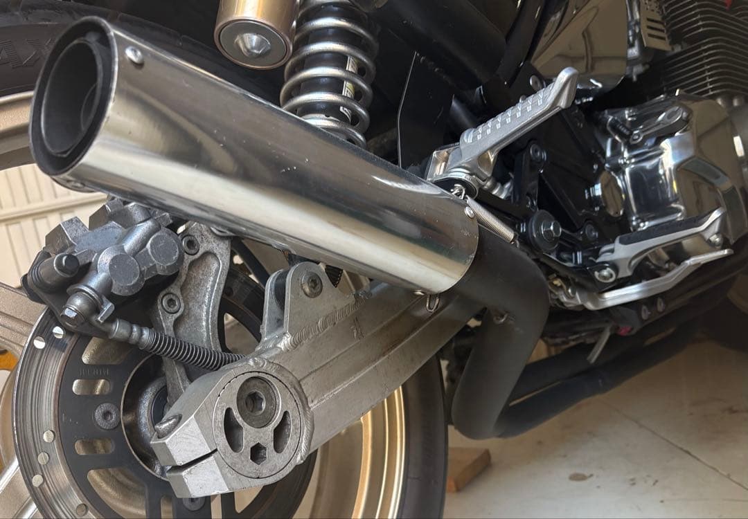 シ*G様 ゼファー400 DJガニマタ 6分割 マフラー ブラック