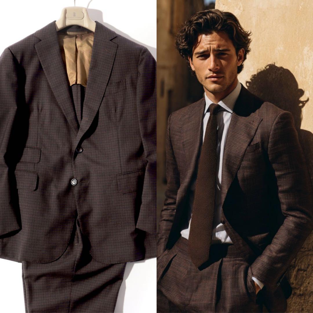 Stile Latino スティレ ラティーノ セットアップ スーツ ブラウン