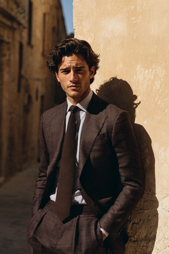 Stile Latino スティレ ラティーノ セットアップ スーツ ブラウン