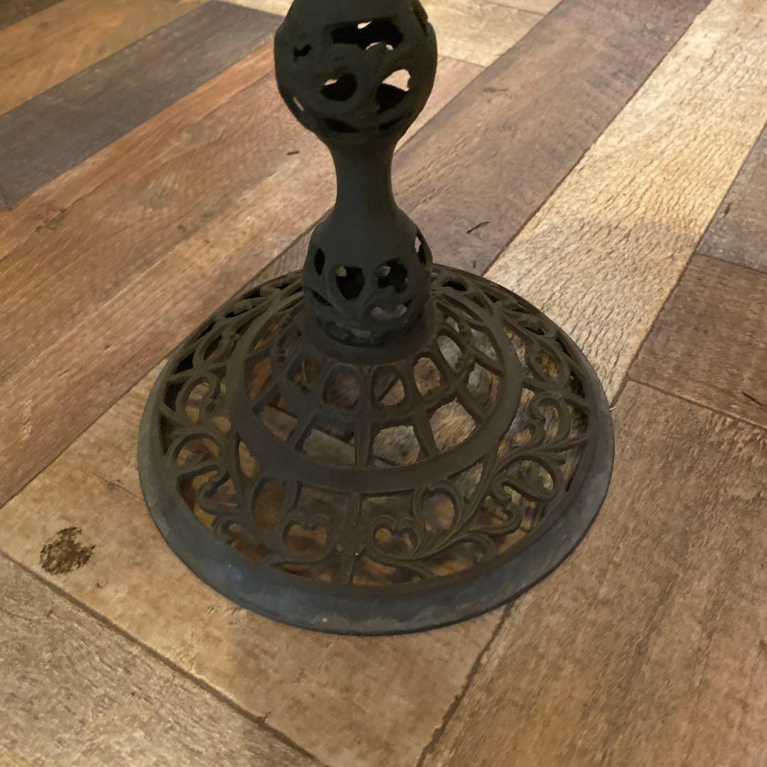 アンティーク　カフェテーブル　大理石&アイアン