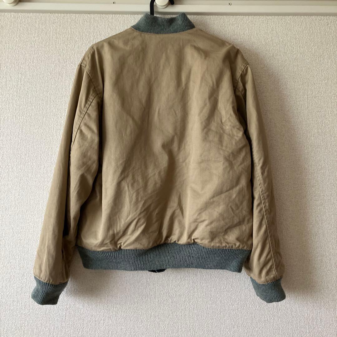 45rpm スタジャン飛行機　リバーシブル　グリーン/ベージュ