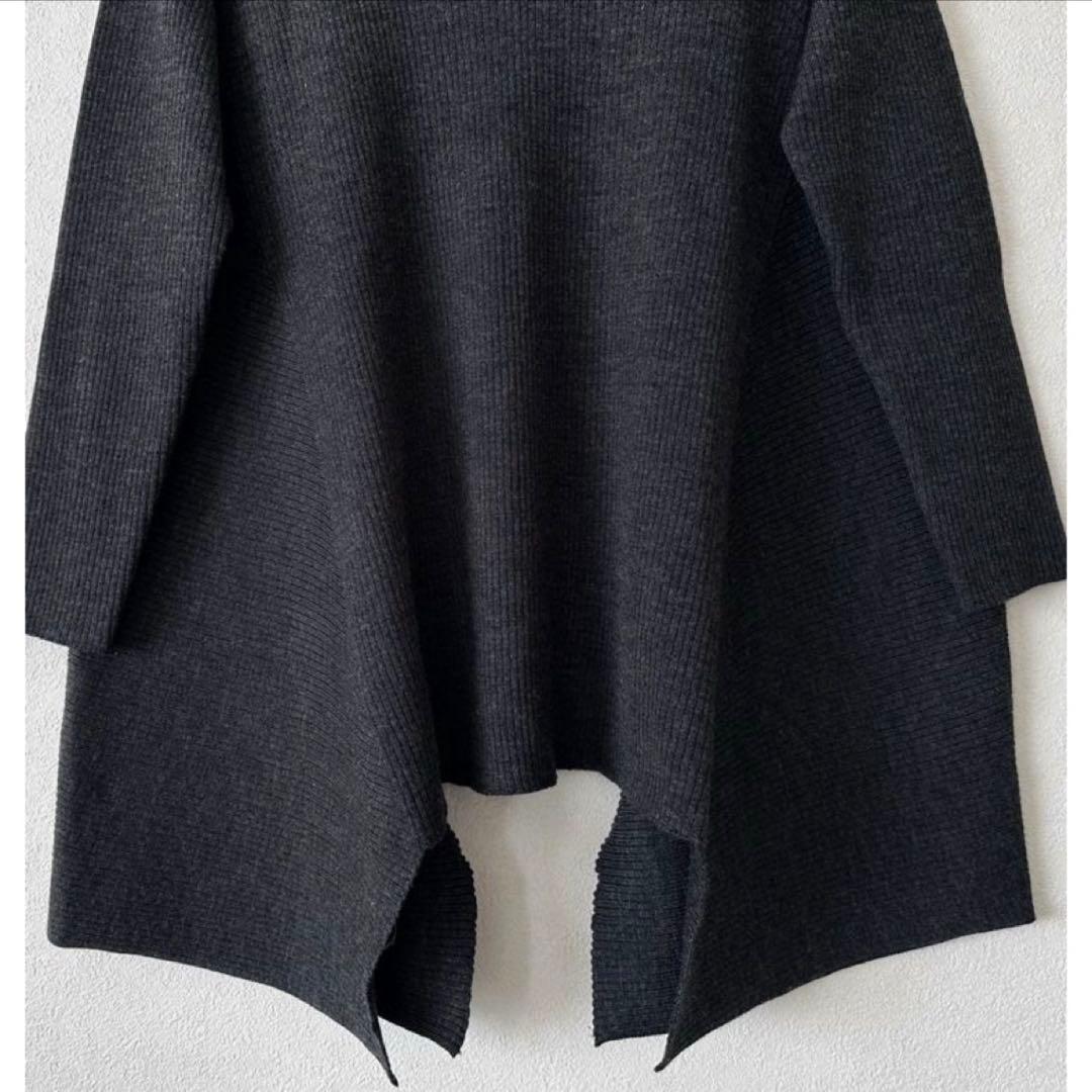 大きいサイズ44＊２３区 レア ヘムＡラインニット チュニック＊自由区組曲ICB