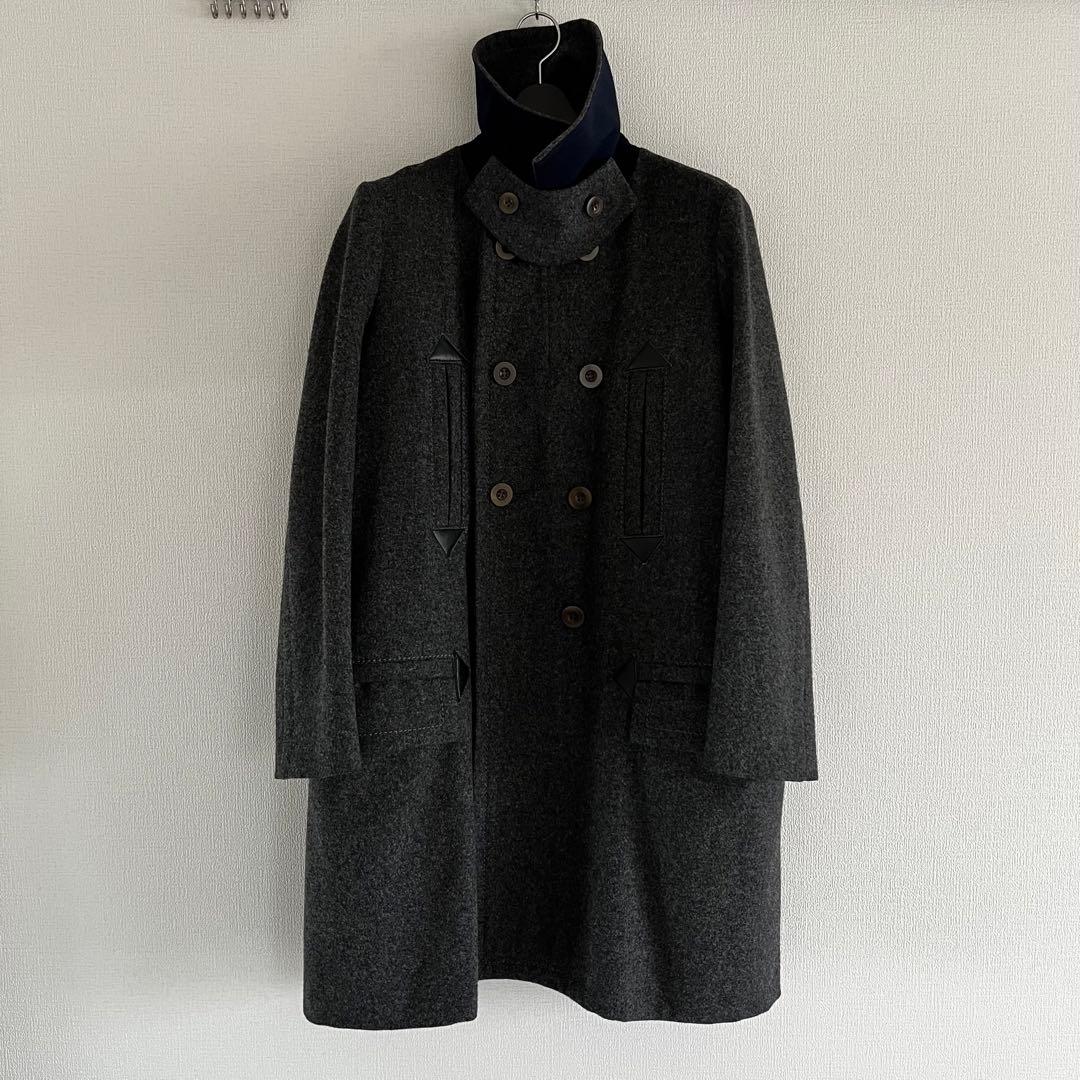 sacai 17AW メルトン ピーコート グレー