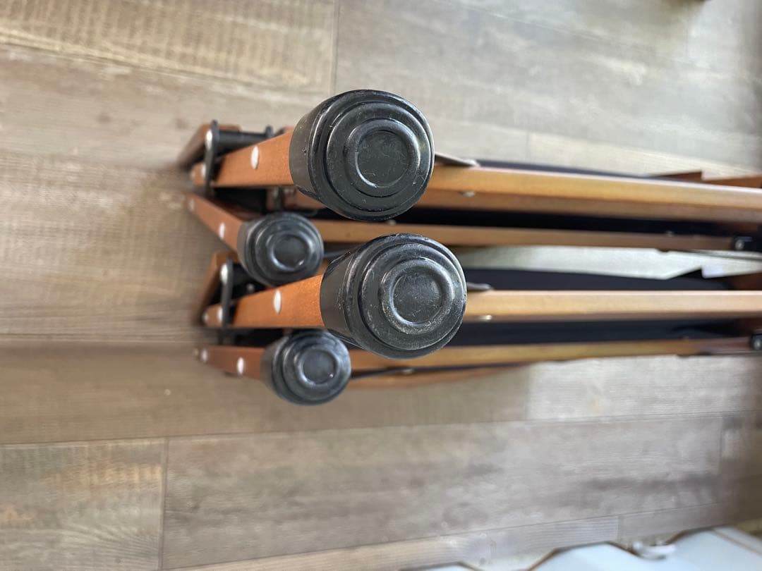 QUICK CAMP クイックキャンプ ウッドローチェア 黒　2脚セット