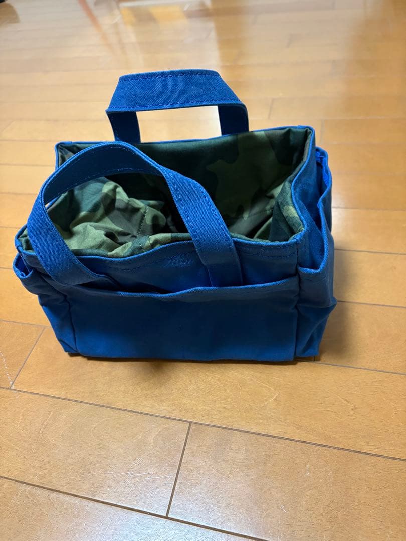 木の庄帆布 ゴルフトートバッグ キャンバス マリンブルー／ブラック　迷彩