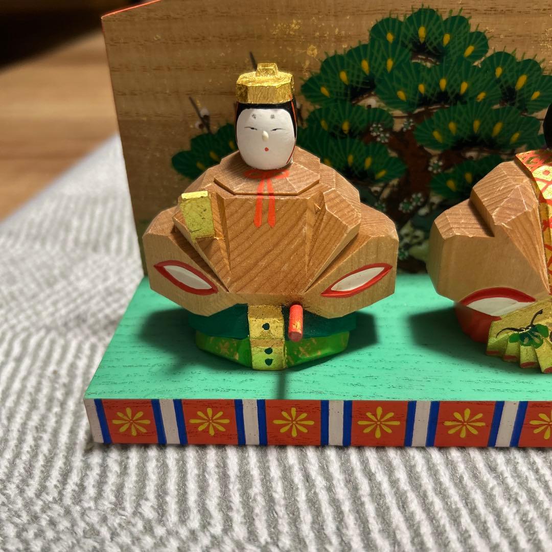 奈良　一刀彫　お雛様　神泉