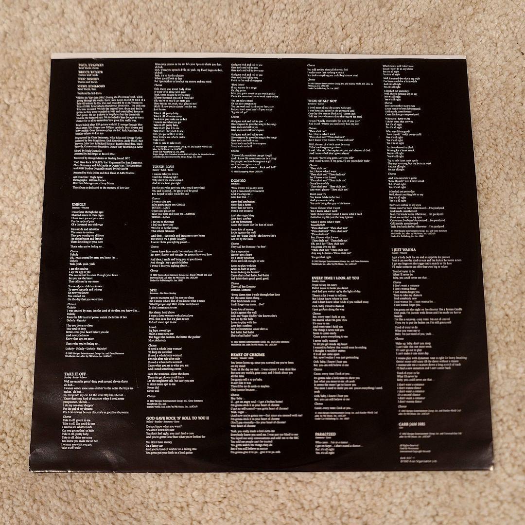 ★直筆サイン　LPレコード Kiss／Revenge 輸入盤・B. Kulick