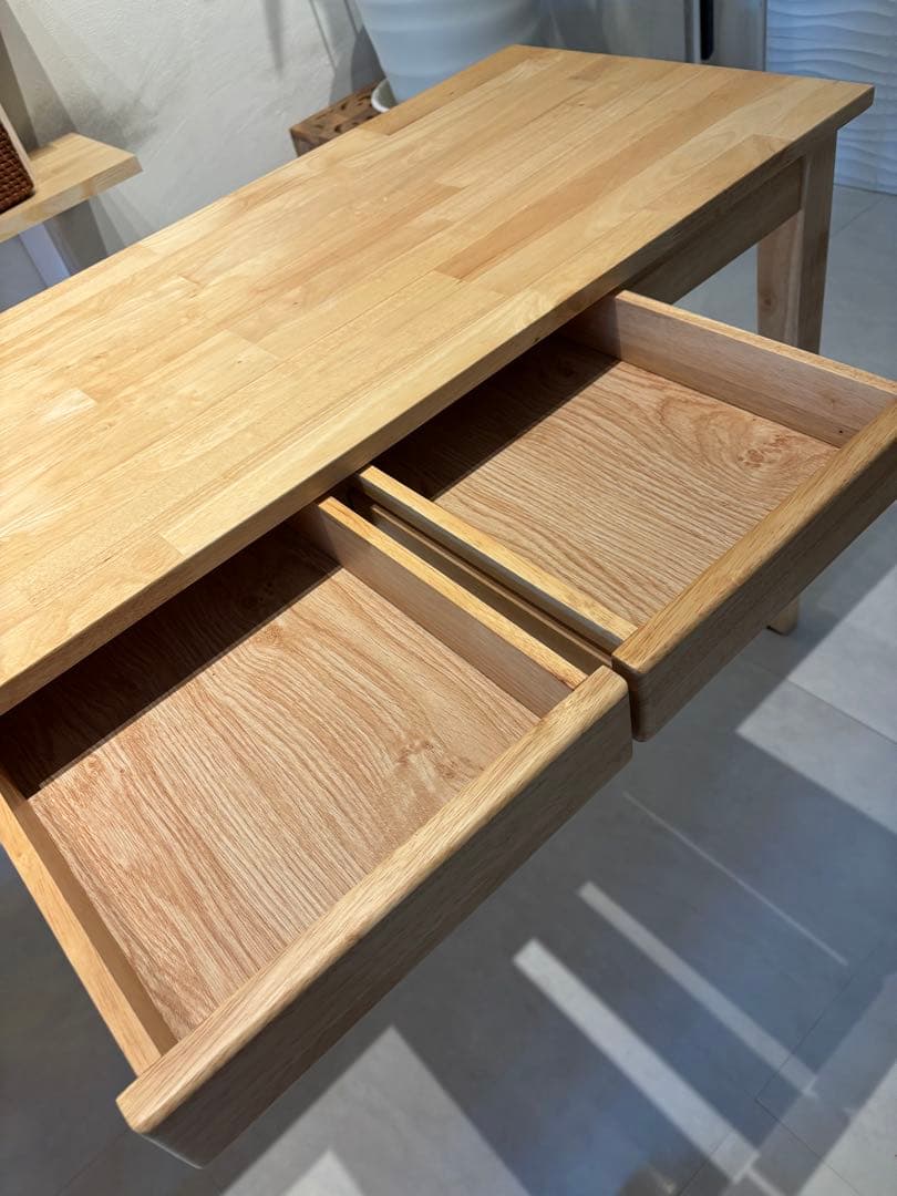 木製テーブル PCパソコンデスク 120×45cm 北欧 ホワイトUSED