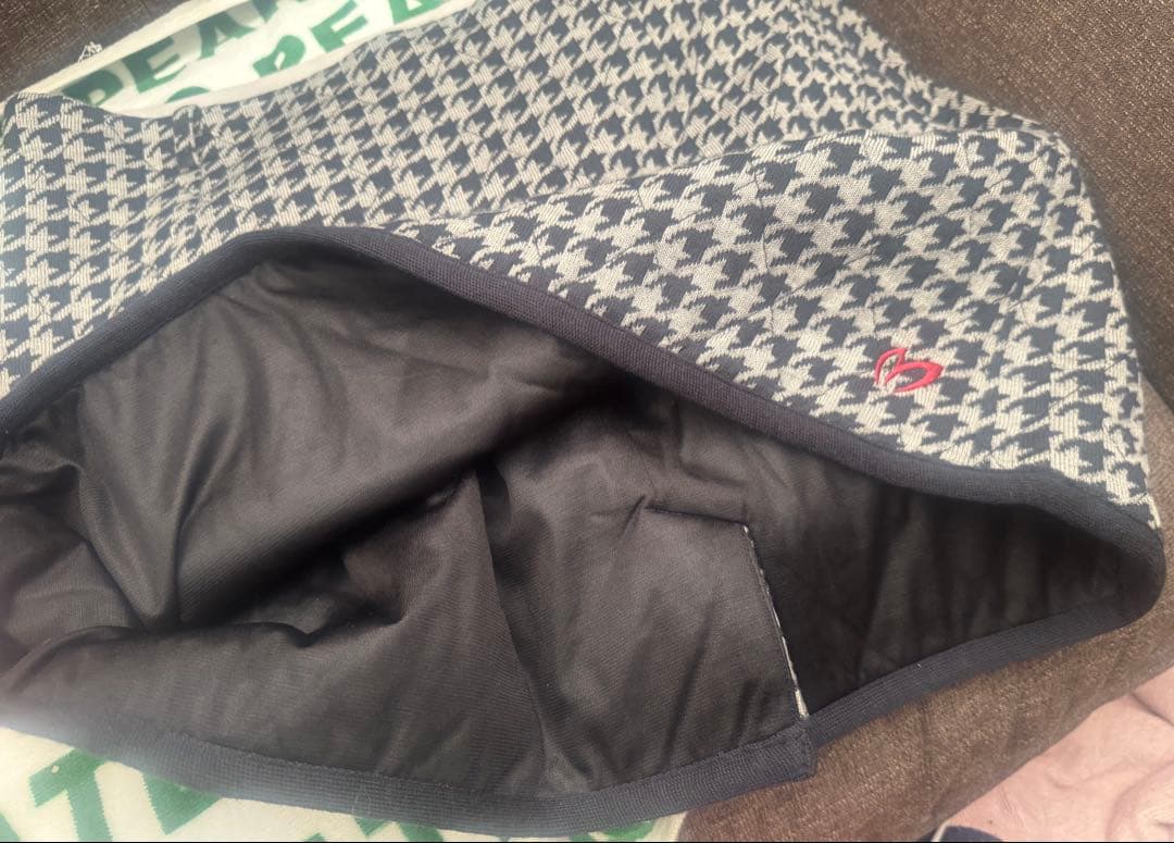 Ｌ　パーリーゲイツMASTER BUNNY【ハウンドトゥース】中綿入りスカート