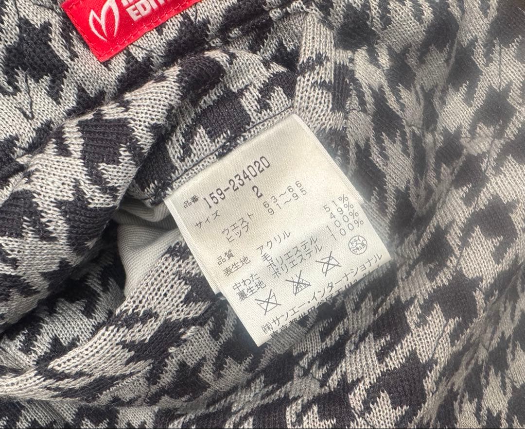 Ｌ　パーリーゲイツMASTER BUNNY【ハウンドトゥース】中綿入りスカート