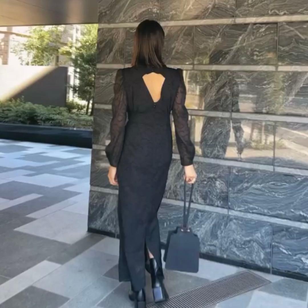 Knuth Marf バックオープンシアードレス M 黒