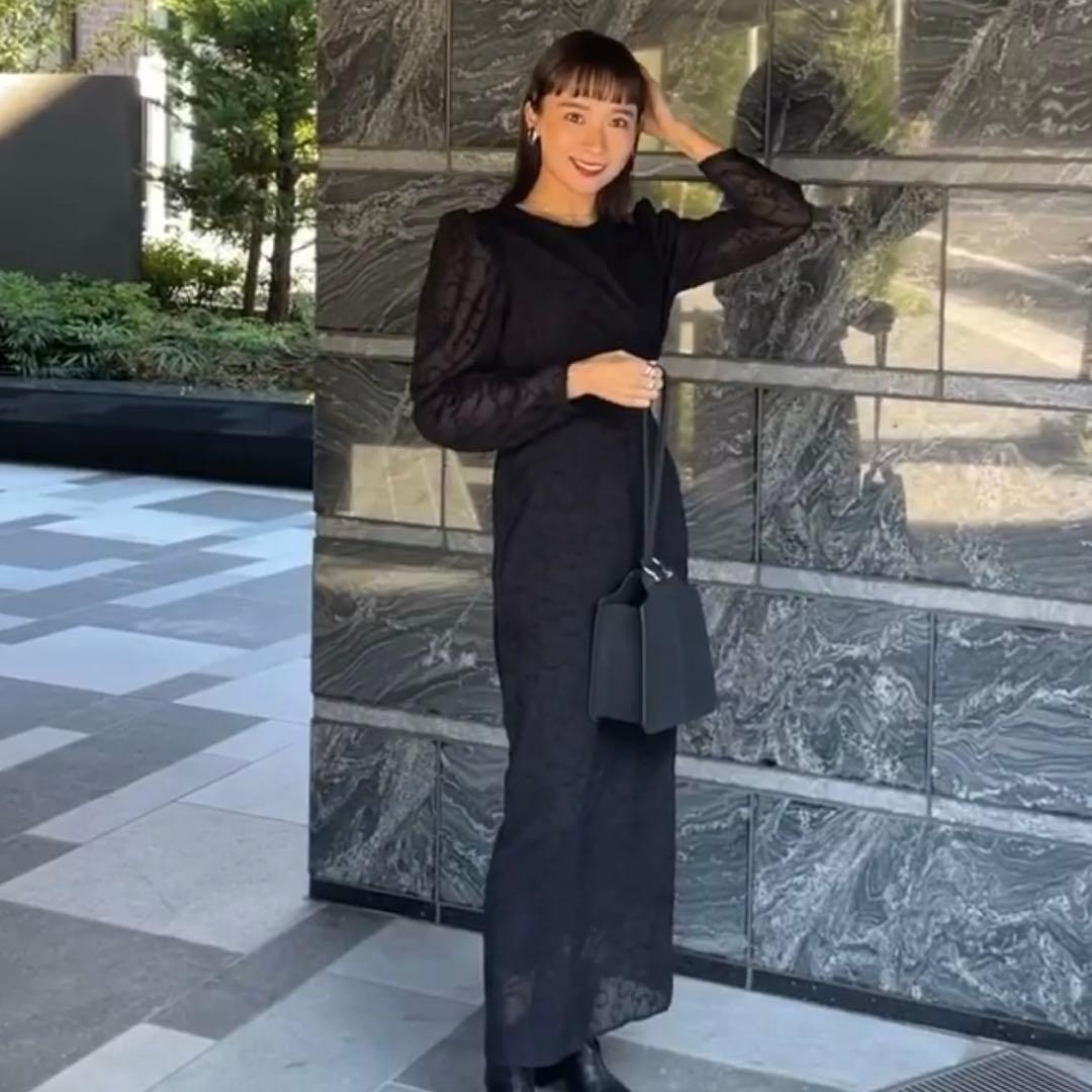 Knuth Marf バックオープンシアードレス M 黒