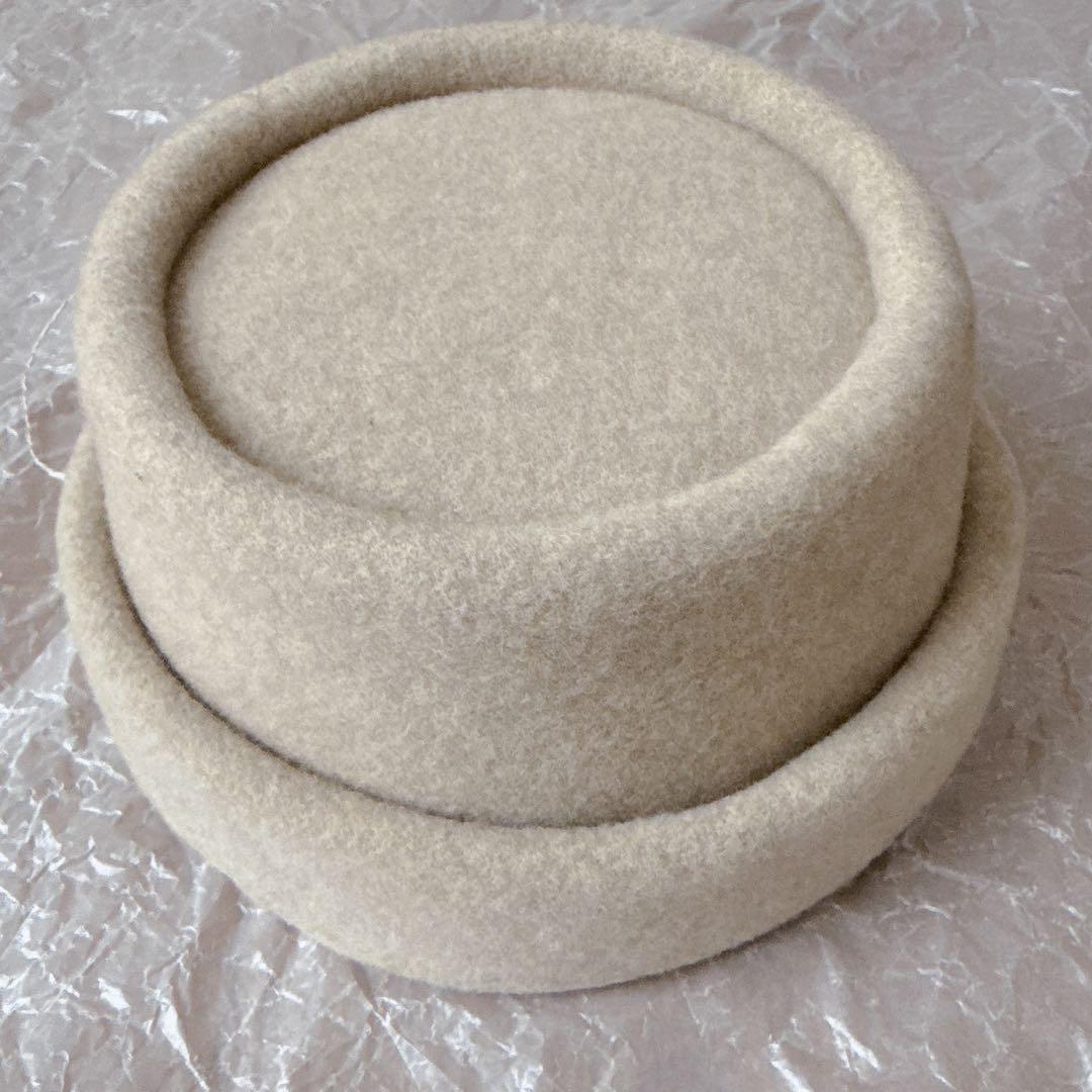 mite えん帽子 モッサー生地／ライトベージュ