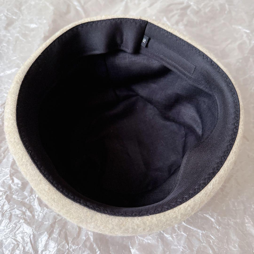 mite えん帽子 モッサー生地／ライトベージュ