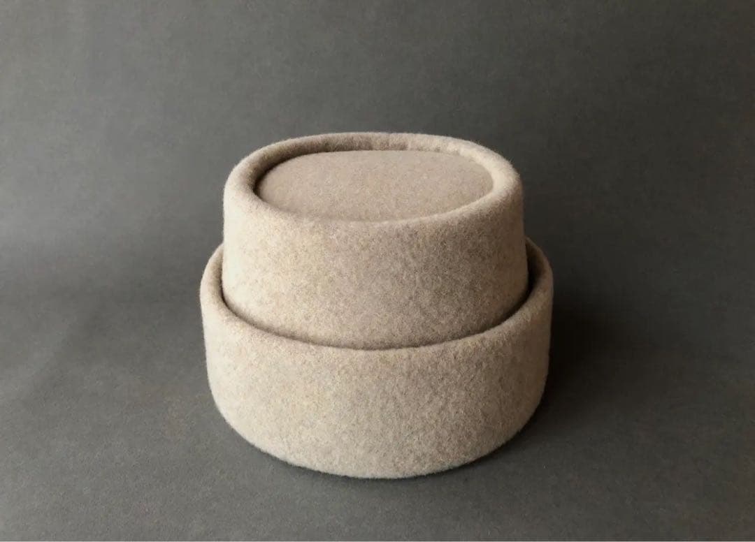 mite えん帽子 モッサー生地／ライトベージュ