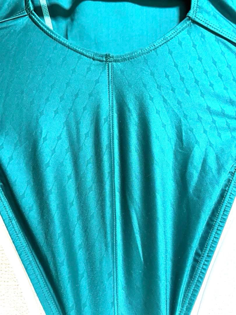 arena 競泳水着 Ｌ ひし形模様 超光沢 グリーン ハイカット アリーナ