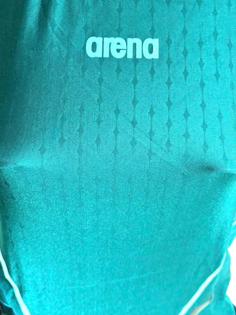 arena 競泳水着 Ｌ ひし形模様 超光沢 グリーン ハイカット アリーナ