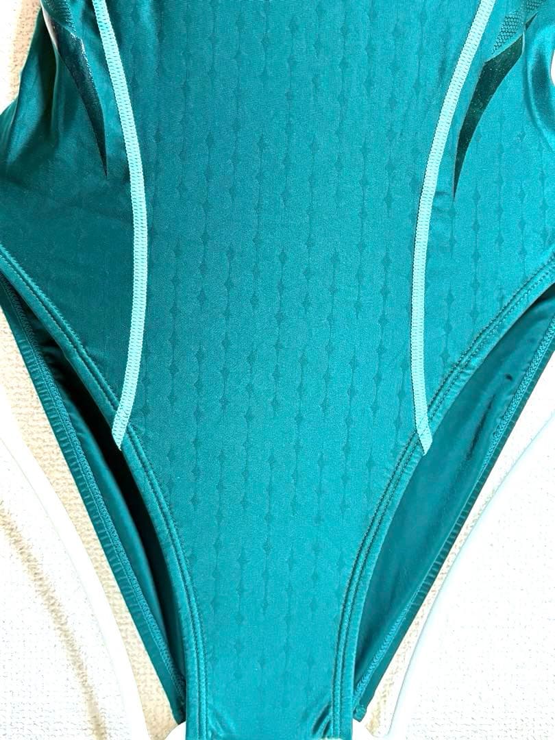 arena 競泳水着 Ｌ ひし形模様 超光沢 グリーン ハイカット アリーナ