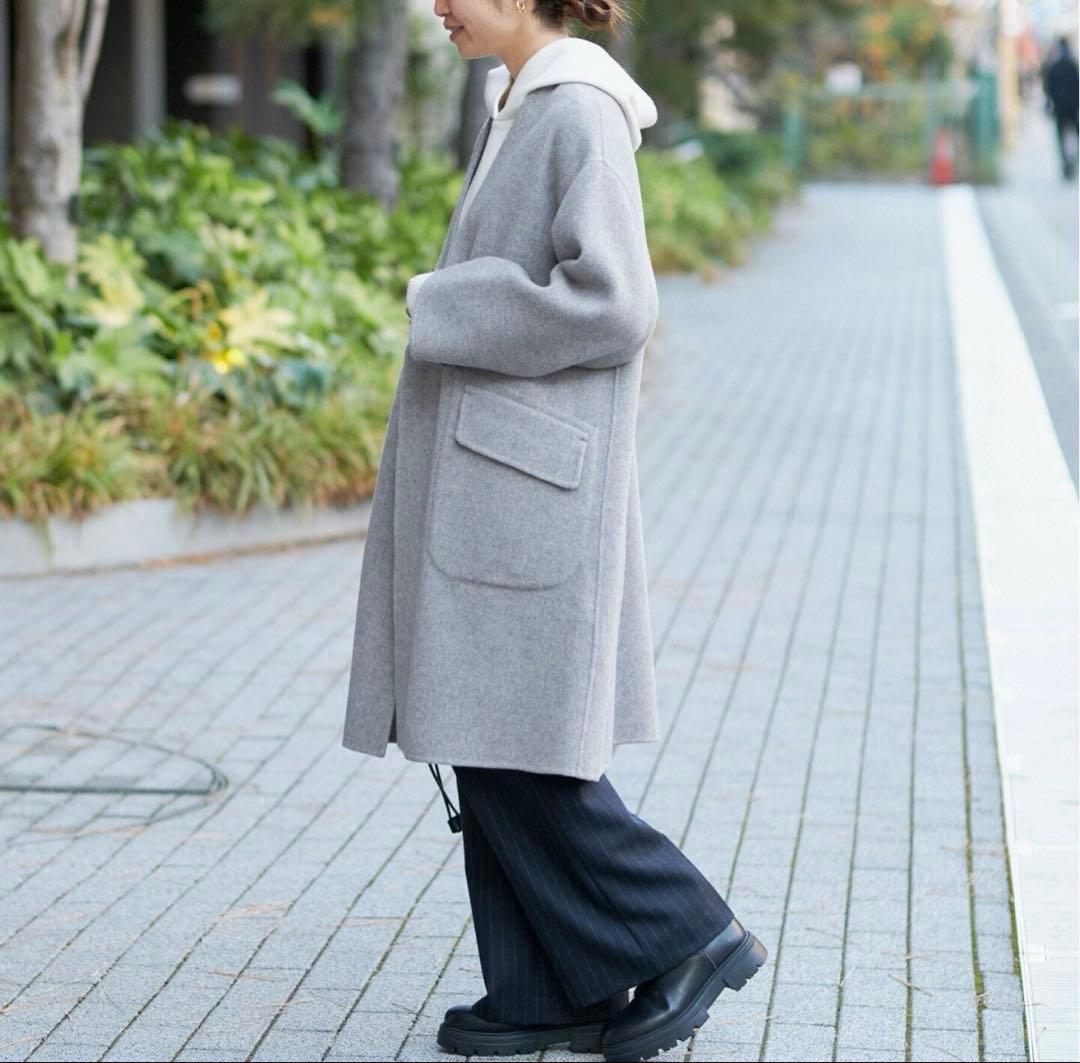 IENA ダブルフェイスVネックコート