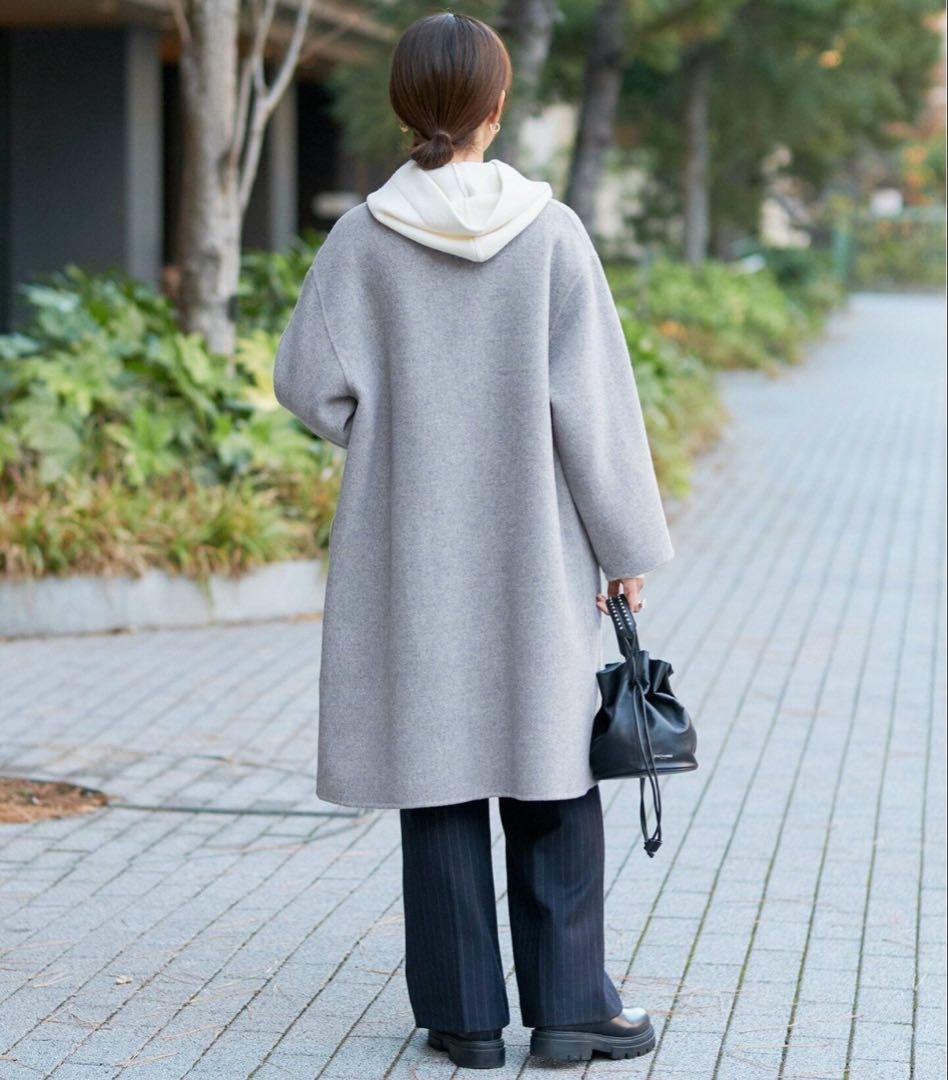 IENA ダブルフェイスVネックコート