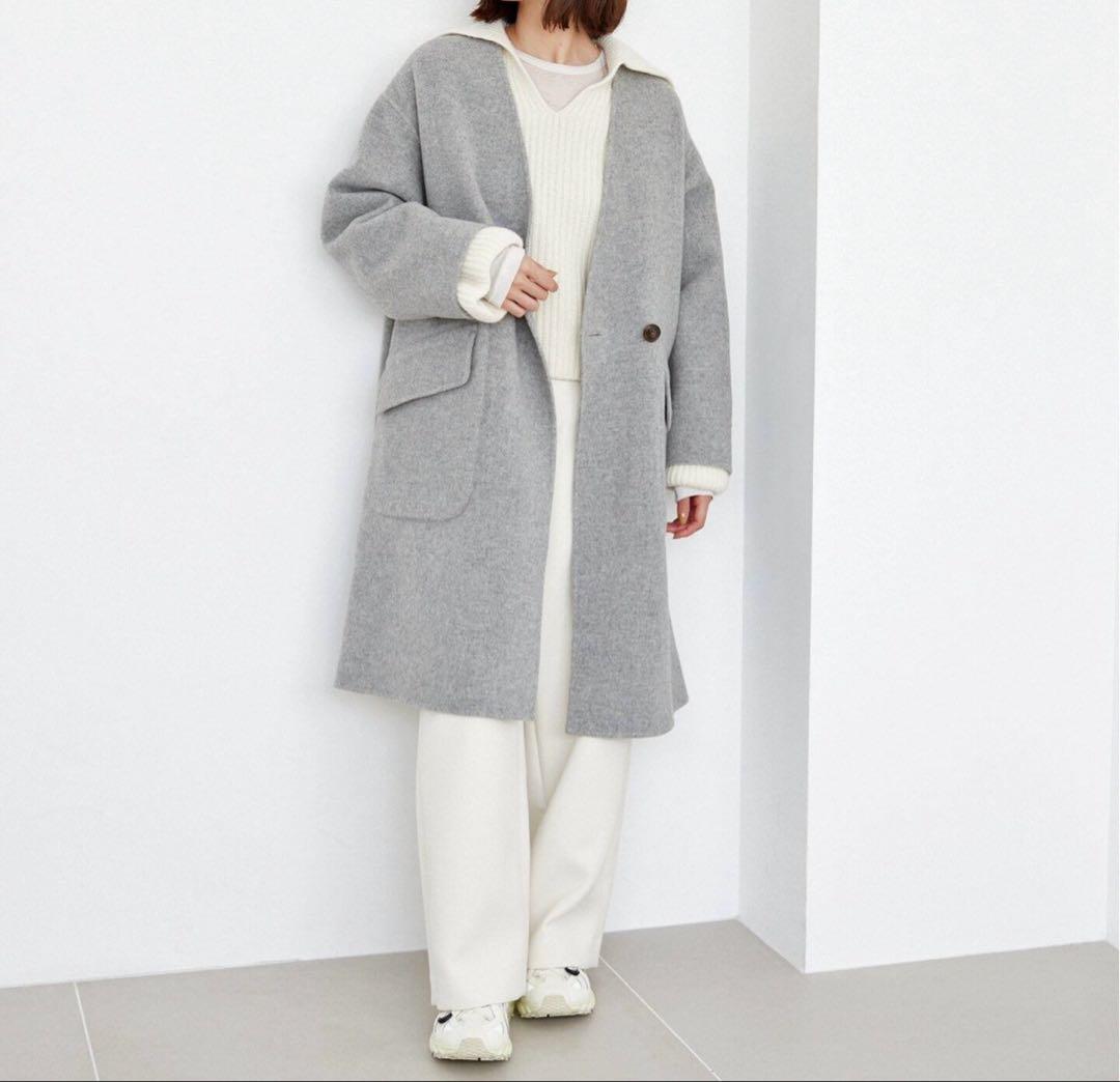 IENA ダブルフェイスVネックコート