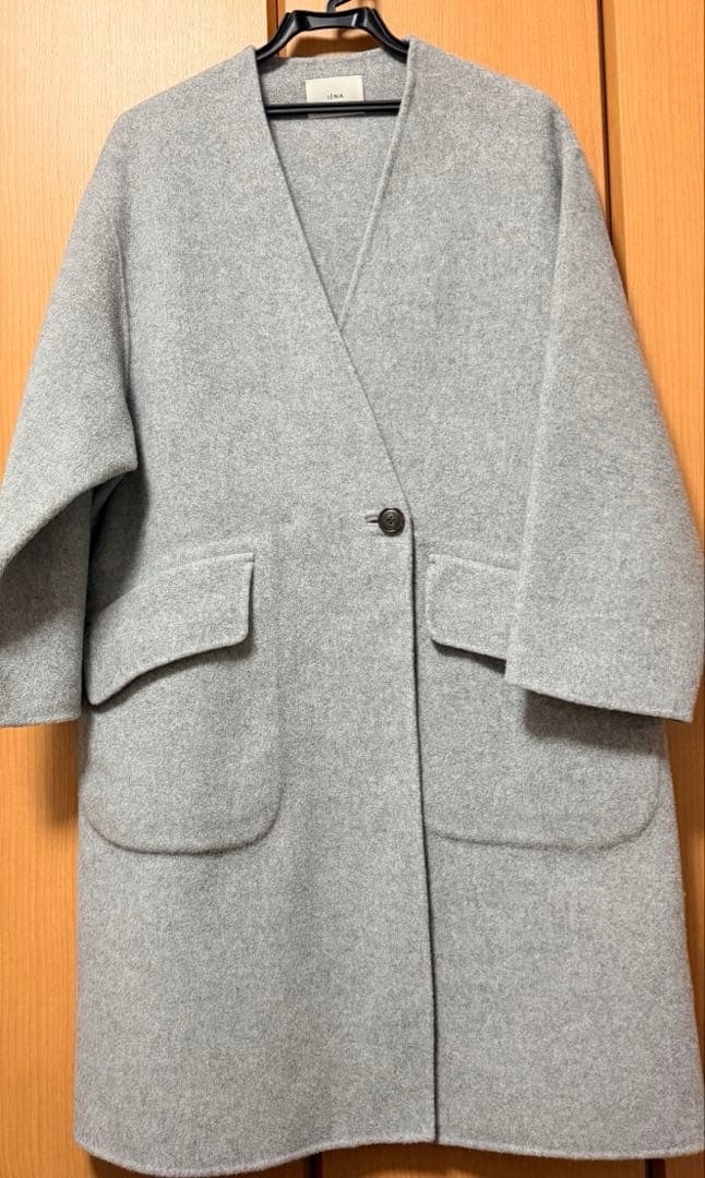 IENA ダブルフェイスVネックコート