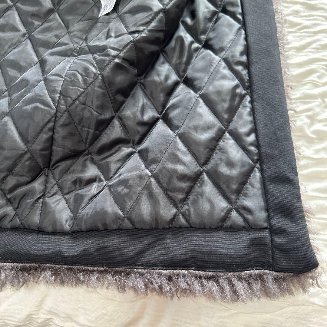 Gypsohila Teddy Vest ダークグレー ロングベスト