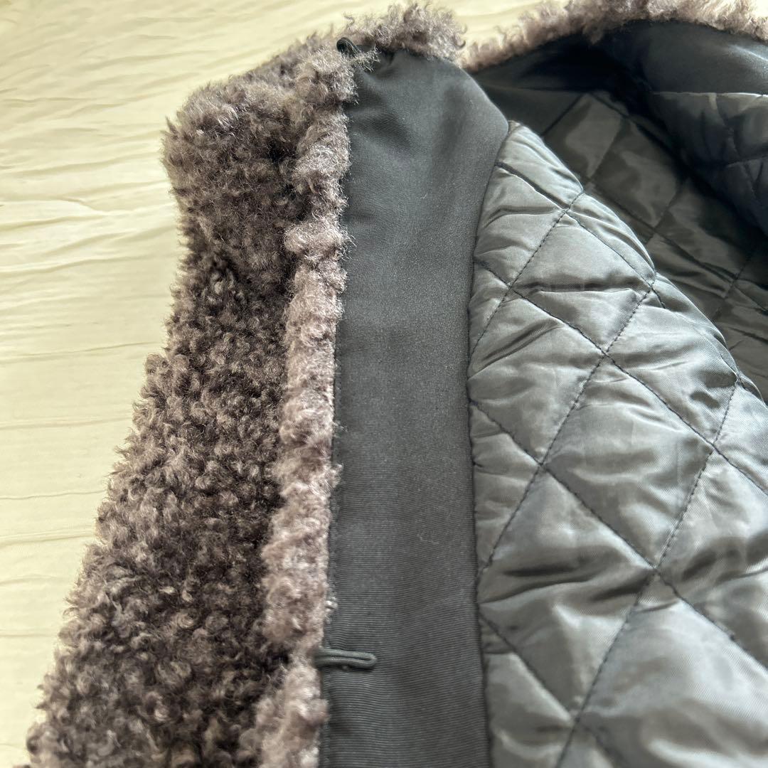 Gypsohila Teddy Vest ダークグレー ロングベスト