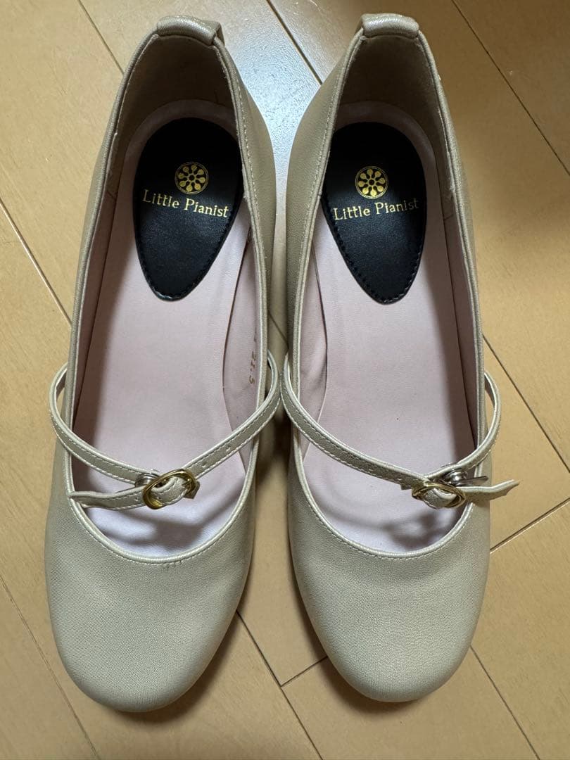 Little Pianist ゴールド ピアノシューズ 21.5cm