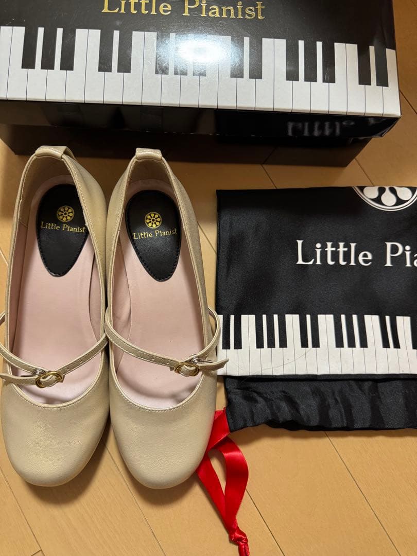 Little Pianist ゴールド ピアノシューズ 21.5cm
