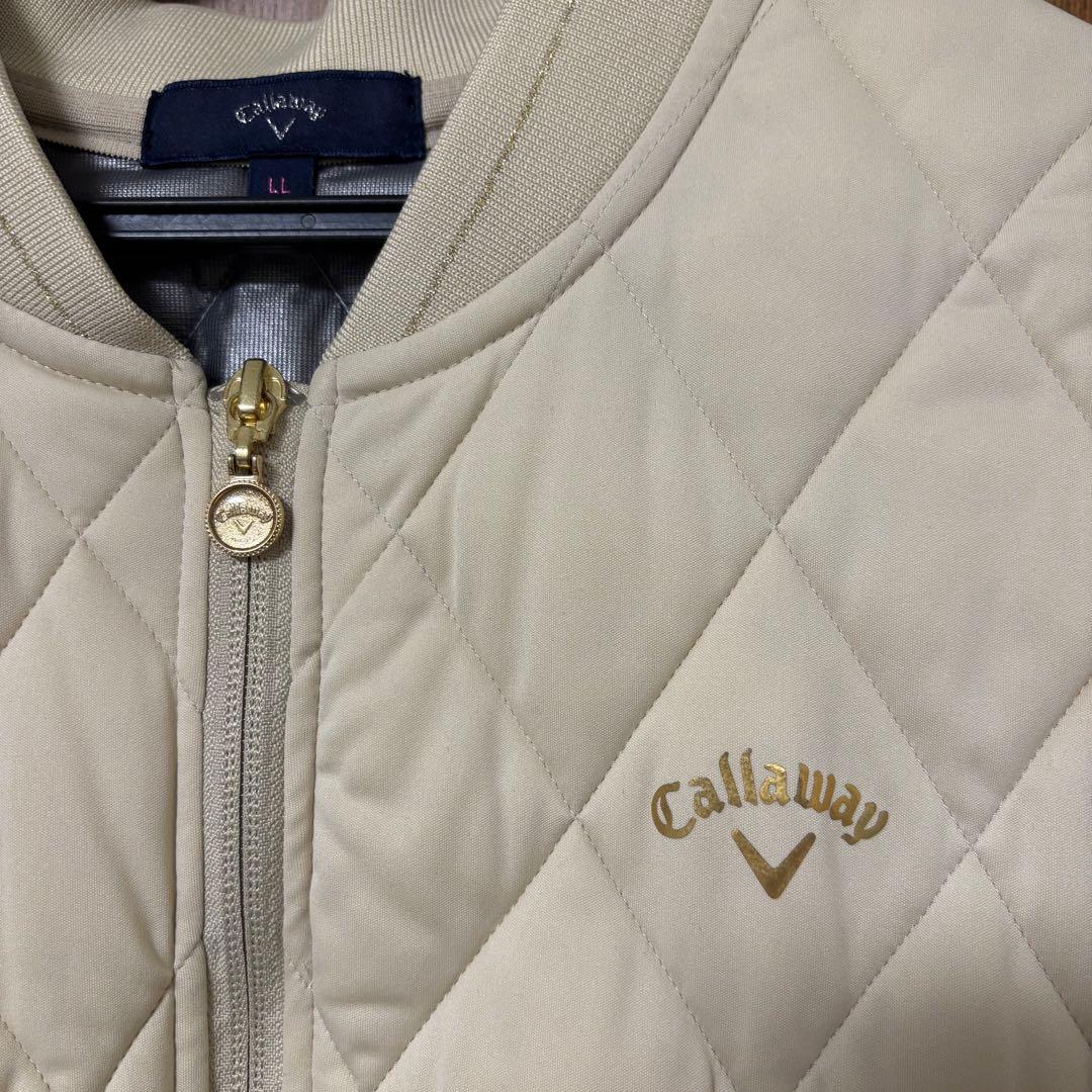 Callaway レディース キルティング ジャケット ベージュ LLサイズ