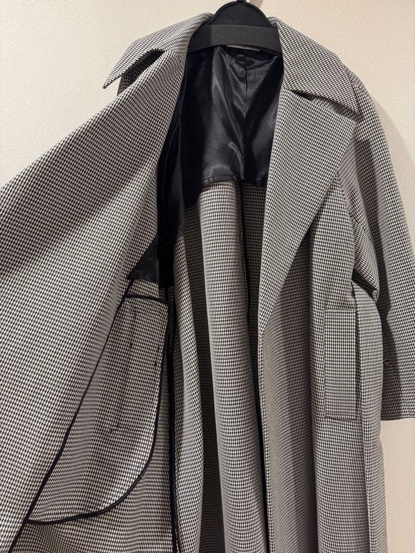 SHE TOKYO 千鳥格子柄ロングコート