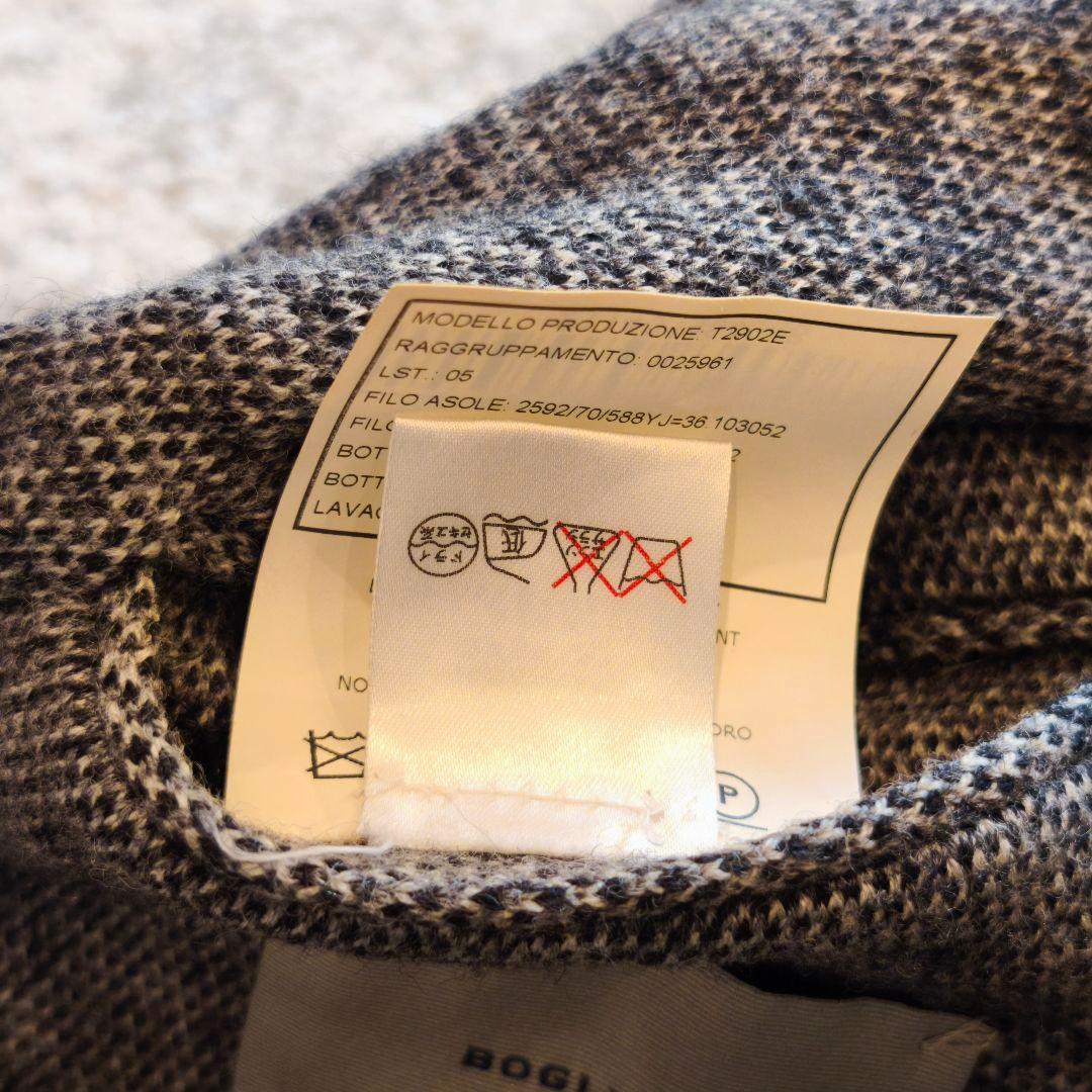 BOGLIOLI ボリオリ DOVER グレー テーラードニットジャケット 46