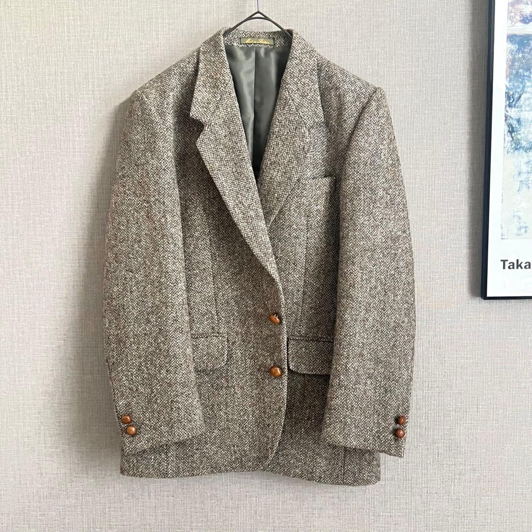 vintage 英国製 Dunn&Co テーラードジャケット ブラウン 古着
