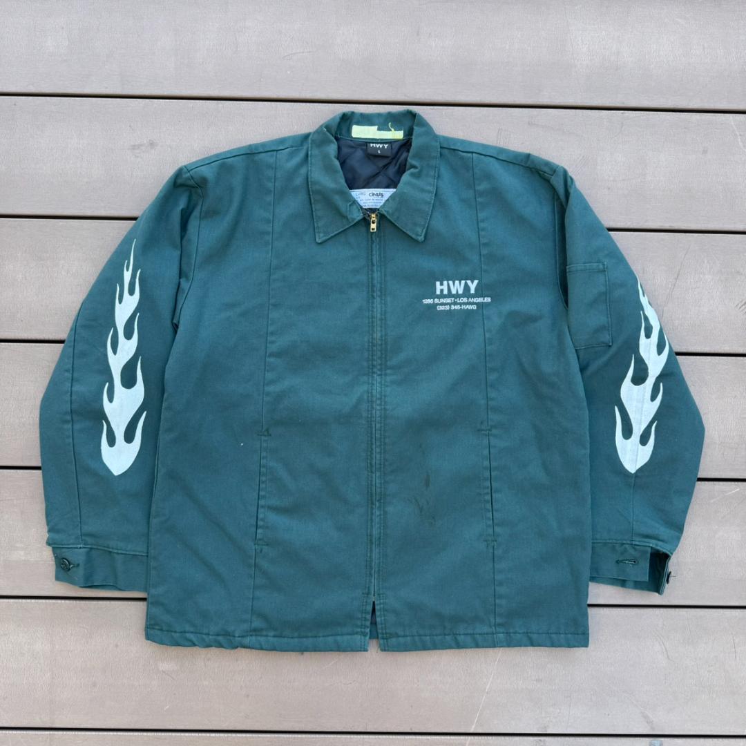 US購入 HWY ビンテージ L グリーン チョッパー ハーレー バイカー