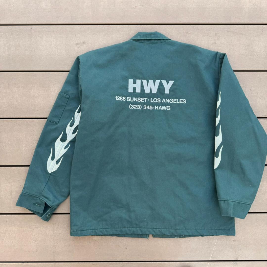 US購入 HWY ビンテージ L グリーン チョッパー ハーレー バイカー